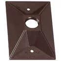1/2-Inch One Hole Rectangular Lampholder Cover