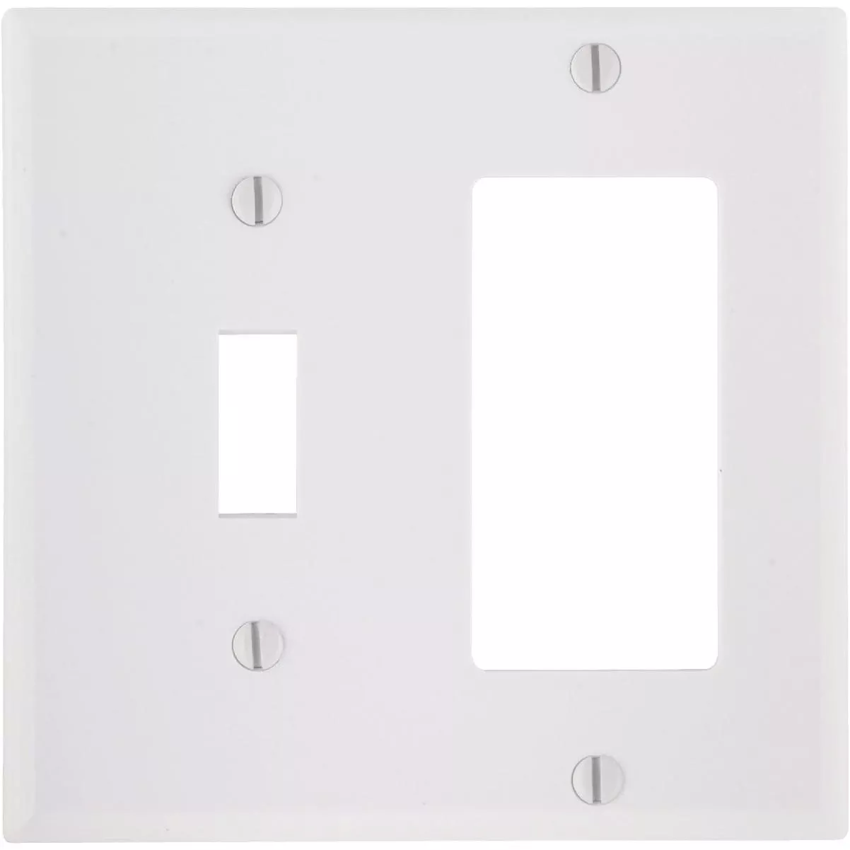 2-gang Thermoset Single Toggle/rocker Wall Plate, White - Model 005-80405-00w