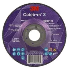3M™ Cubitron™ 3 Cut and Grind Wheel, 90018, 36+, T27, 5 in x 5/32 in x7/8 in, ANSI, 10/Pack, 20 ea/Case