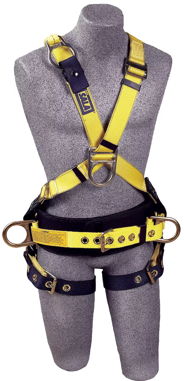 3M™ DBI-SALA Delta™ Construction Cross-Over Climbing/Positioning Safety Harness with Back D-ring Extension 1106383, Medium