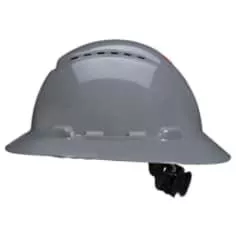 3M™ SecureFit™ Full Brim Hard Hat H-808SFV-UV, Grey, Vented, 4-Point Pressure Diffusion Ratchet Suspension with UVicator, 20ea/CS