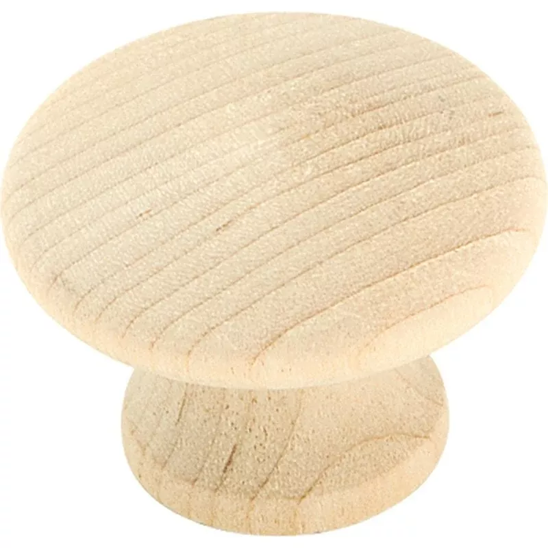 Amerock Allison Value Series BP811WD Cabinet Knob, 15/16 in Projection, Wood