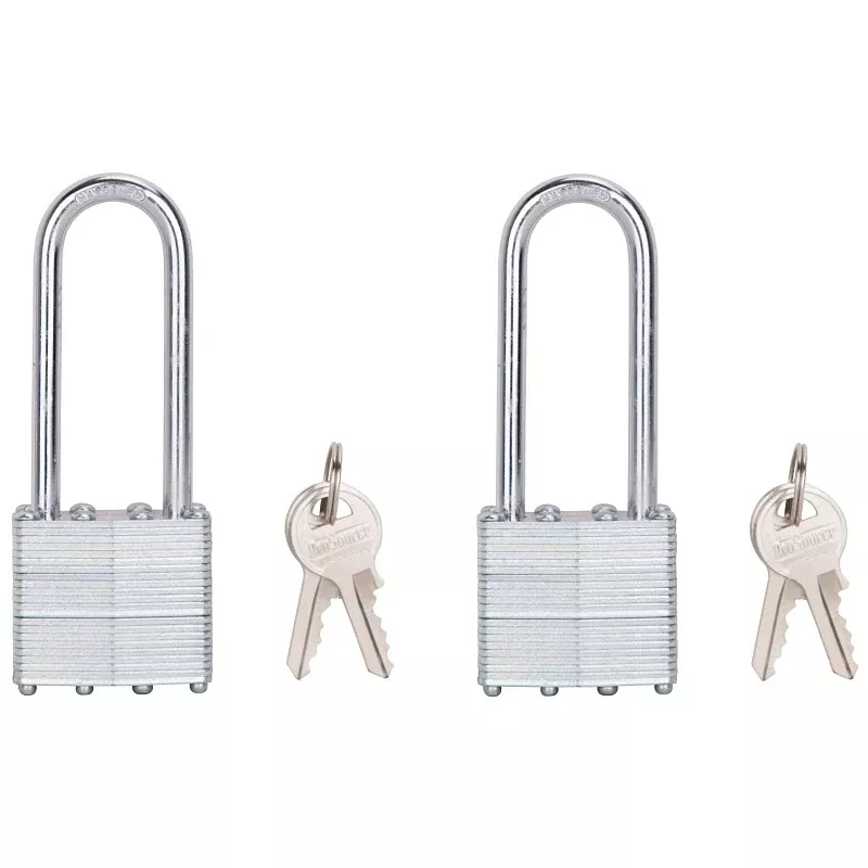 ProSource HD00020L-D-3L2 Padlock Set, Standard Shackle, 1/4 in Dia Shackle, 2-3/4 in H Shackle, Steel Shackle