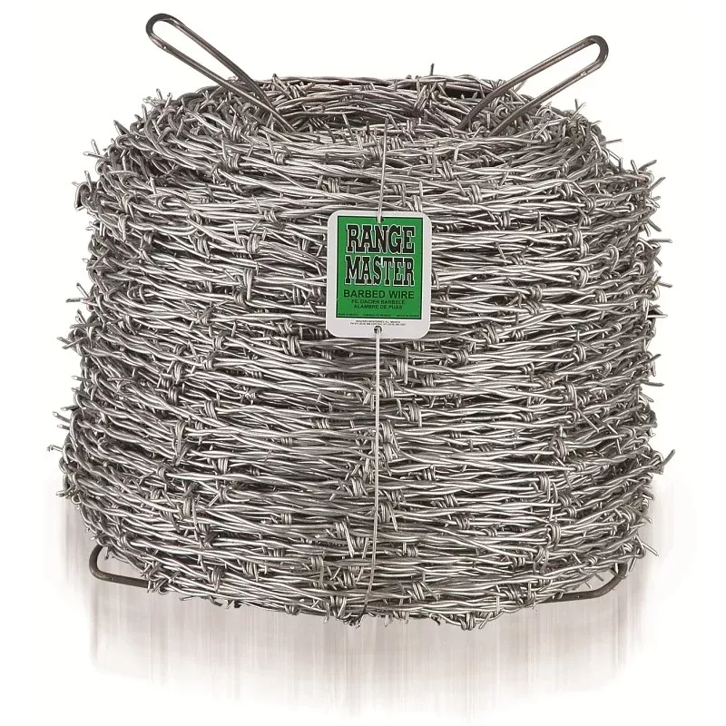 Rangemaster Commercial Class 7125 Barbed Wire, 1320 ft L, 12-3/4 Gauge, 5 in Points Spacing, Zinc