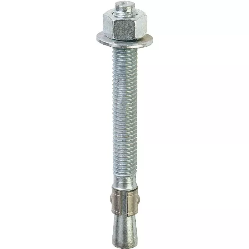 Red Head 12019 Wedge Anchor, 1/2-13 Thread, 1/2 in Dia, 5-1/2 in OAL, Carbon Steel, Zinc, 10/PK