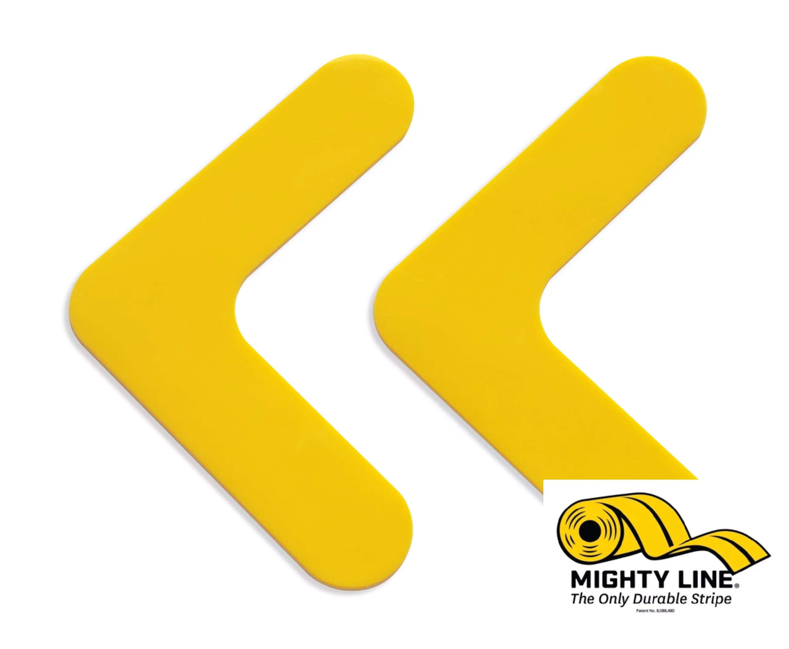 Yellow Mighty Line 1 in Solid Color Rounded Angles